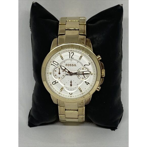 Fossil Gwynn ES4037 Women's Gold Stainless Steel Analog Dial Quartz Watch UC409 - Picture 1 of 12